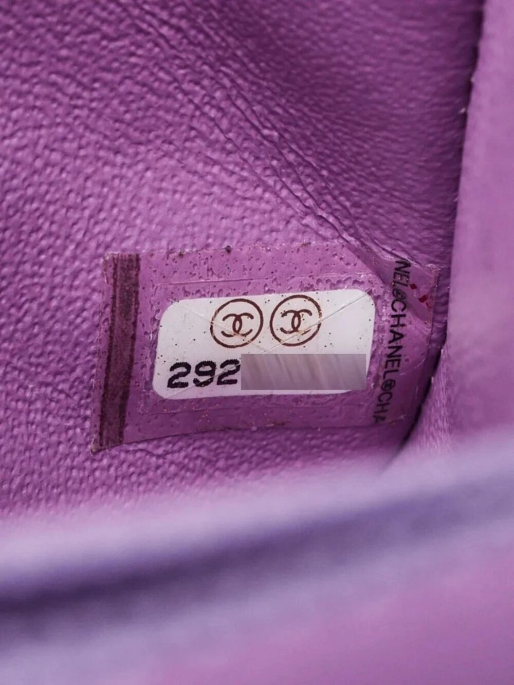 Chanel Purple Quilted Lambskin Leather Classic Square Mini Flap Bag - Picture 9 of 10